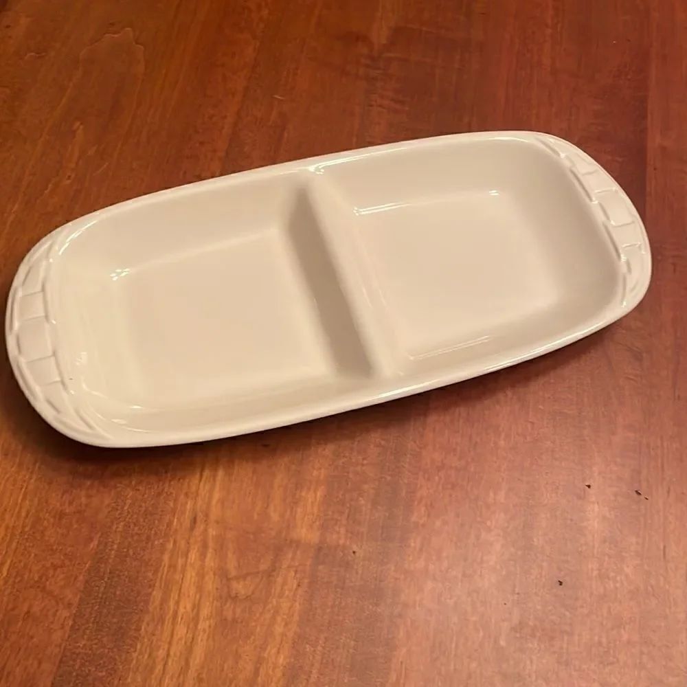 Longaberger Woven Traditions Divided Serving Dish